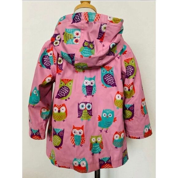 Hatley Toddler Girls 2 Owl Print Hooded Raincoat AS IS - Picture 5 of 13